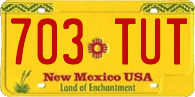 NM license plate 703TUT