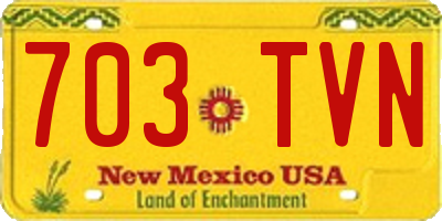 NM license plate 703TVN