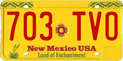 NM license plate 703TVO