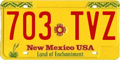 NM license plate 703TVZ