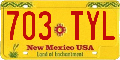 NM license plate 703TYL