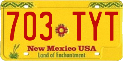 NM license plate 703TYT