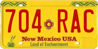 NM license plate 704RAC