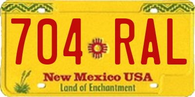 NM license plate 704RAL