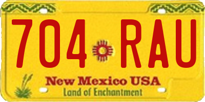 NM license plate 704RAU