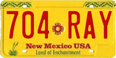 NM license plate 704RAY