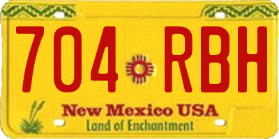 NM license plate 704RBH