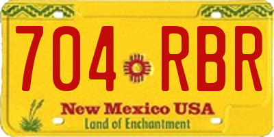NM license plate 704RBR