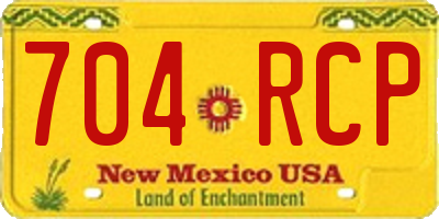 NM license plate 704RCP