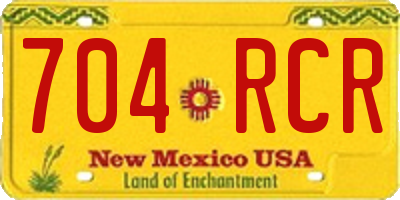 NM license plate 704RCR