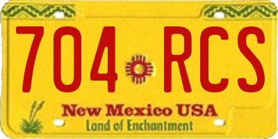 NM license plate 704RCS