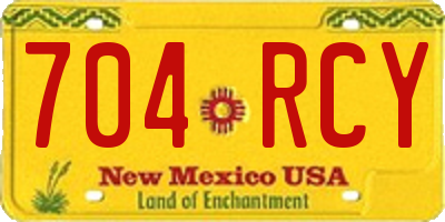 NM license plate 704RCY