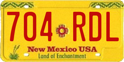 NM license plate 704RDL