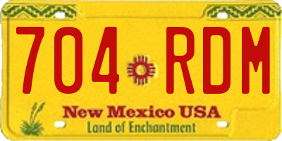 NM license plate 704RDM