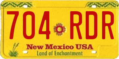 NM license plate 704RDR