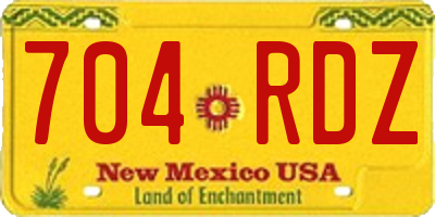 NM license plate 704RDZ