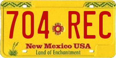 NM license plate 704REC