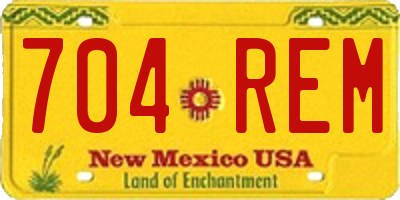 NM license plate 704REM