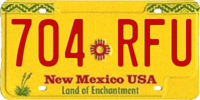 NM license plate 704RFU