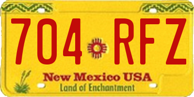 NM license plate 704RFZ