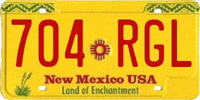NM license plate 704RGL