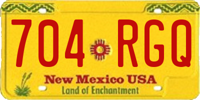 NM license plate 704RGQ