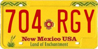 NM license plate 704RGY