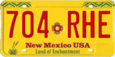 NM license plate 704RHE