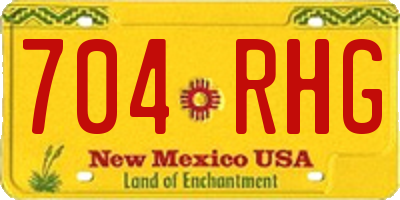 NM license plate 704RHG