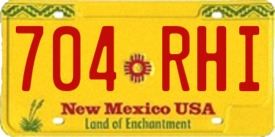 NM license plate 704RHI