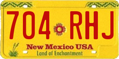 NM license plate 704RHJ