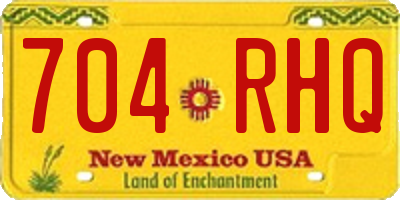NM license plate 704RHQ
