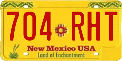 NM license plate 704RHT