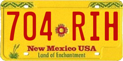 NM license plate 704RIH
