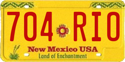 NM license plate 704RIO