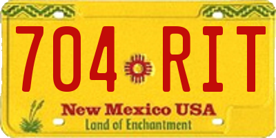 NM license plate 704RIT