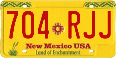 NM license plate 704RJJ