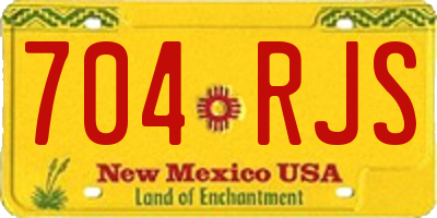 NM license plate 704RJS