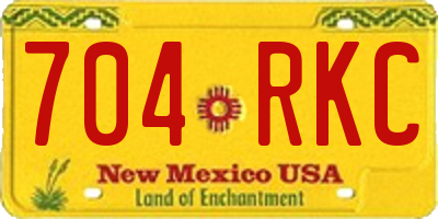 NM license plate 704RKC