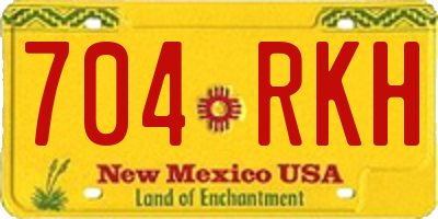 NM license plate 704RKH
