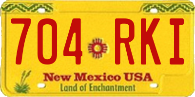 NM license plate 704RKI