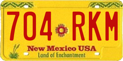 NM license plate 704RKM