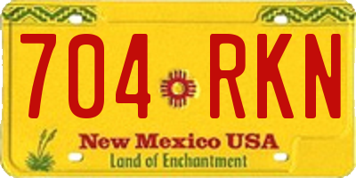 NM license plate 704RKN