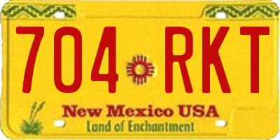 NM license plate 704RKT