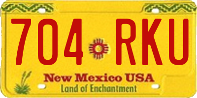NM license plate 704RKU