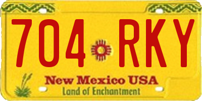 NM license plate 704RKY