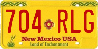NM license plate 704RLG