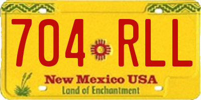 NM license plate 704RLL