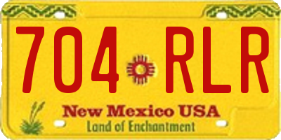 NM license plate 704RLR