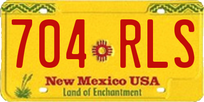 NM license plate 704RLS